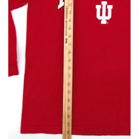 Vintage 90s Indiana Hoosiers Graphic Tee Men Large Red Long Sleeve Shirt USA - Picture 7 of 7